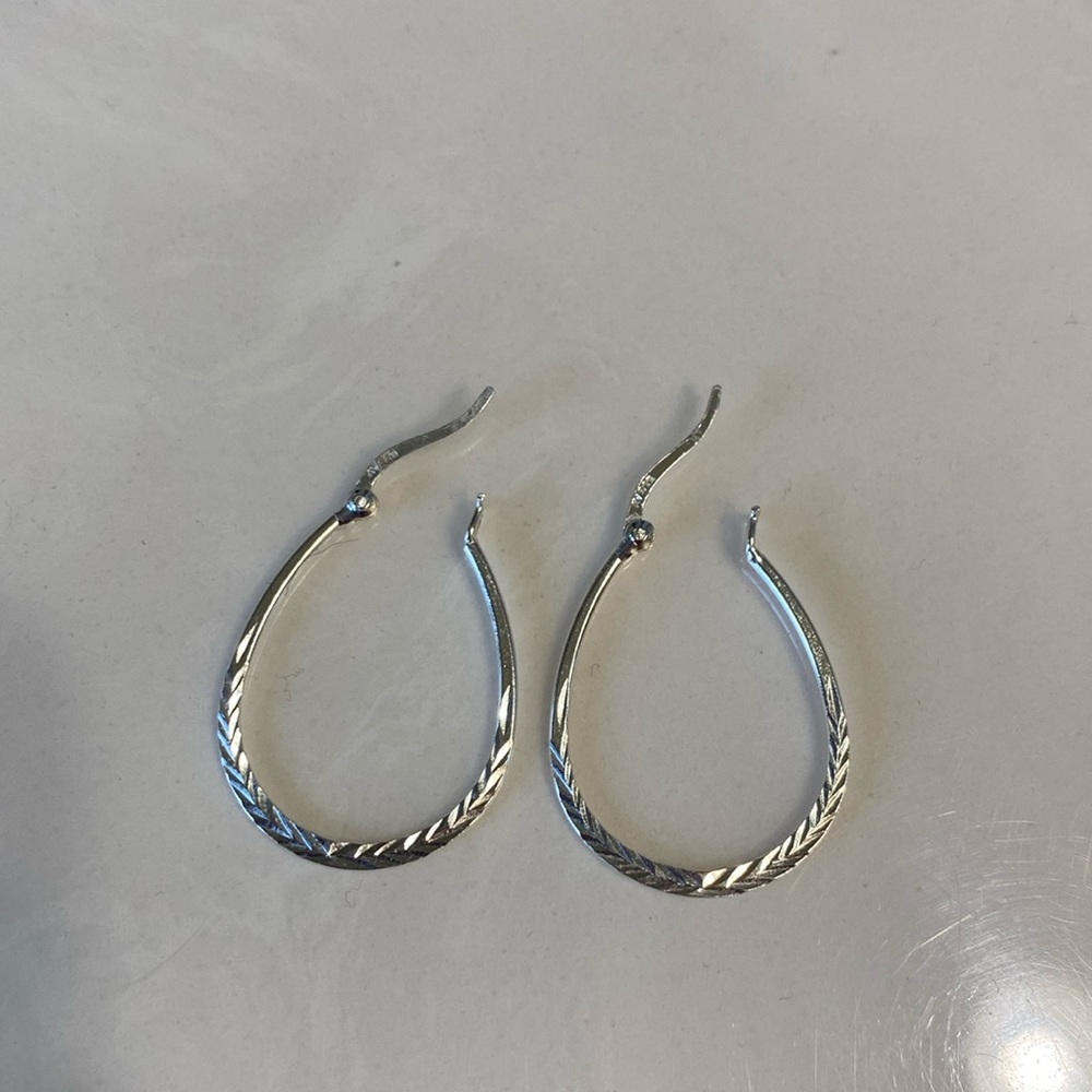 Silver hoop earrings
